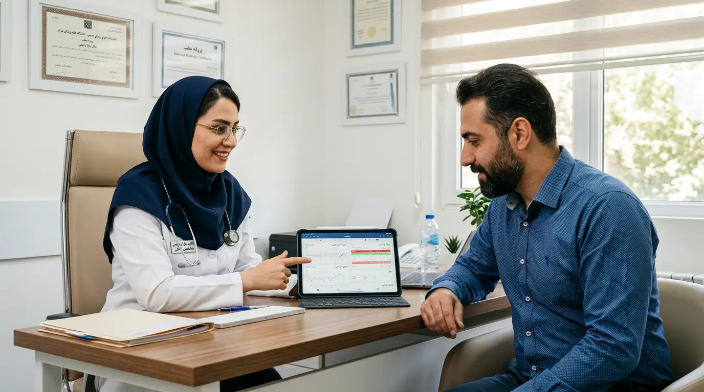 مشاوره پزشکی برای ارزیابی BMI و شرایط جراحی چاقی
