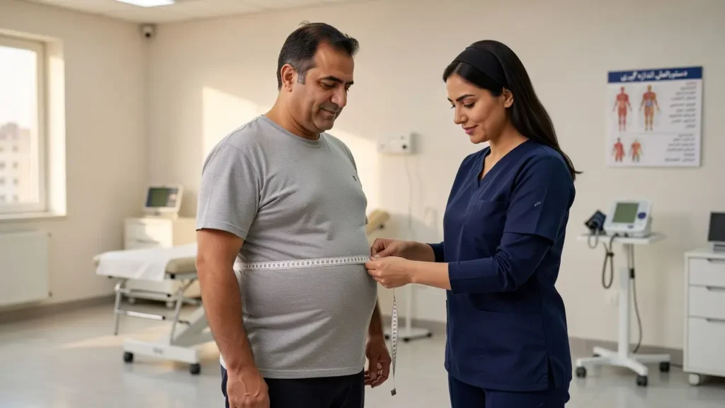 اندازهگیری دور کمر در مرد ایرانی برای تشخیص چاقی شکمی و سندرم متابولیک