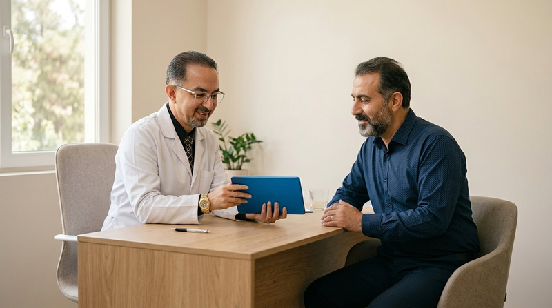کاهش وزن بعد از عمل اسلیو؛ تصویرسازی ویزیت پیگیری با چهره بازسازی شده دکتر سعید سینا